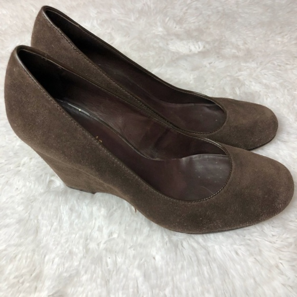 KATE SPADE Size 8 Brown Suede Wedges. EUC.